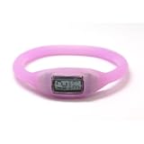Glow In The Dark Lilac Rubber Sports Calendar Watch