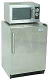 Summit MRF67SSTB 5.3 cu. ft. Compact Refrigerator with 0.7 cu. ft. Midsized Microwave, Glass Shelves, Manual Defrost Freezer and Towel Bar Handle