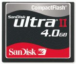 SANDISK CORPORATION - COMPACTFLASH, 4GB ULTRA II