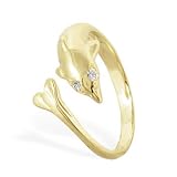 10K solid gold dolphin toe ring