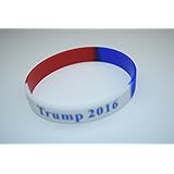 Trump 2016 Silicone Wristband (usa flag colors)