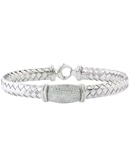Effy Jewlery Balissima Sterling Silver and Diamond Bracelet, .24 TCW