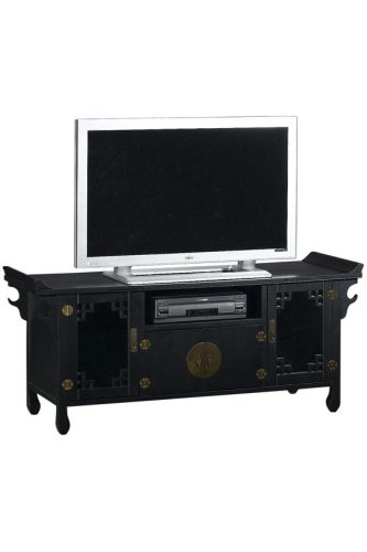 Wuchow Wide-scrn Tv Stnd Md Dr 4-door Antique Black