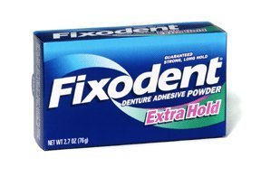 Fixodent Extra Hold Denture Adhesive Powder - 2.7 Oz (Pack of 6)