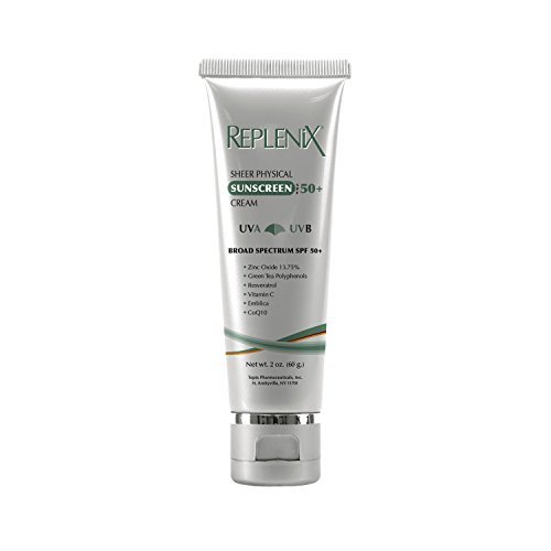 Replenix Sheer Physical Sunscreen Cream SPF 50 Plus 2 oz. by Replenix