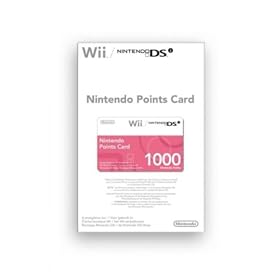 Carte � points Nintendo (1000 points) pour wii et dsi