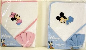 Buy Mickey Mouse & Mini Mouse Hooded Towel and Washcloth Set