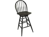31qpeDNx9LL. SL160  Carolina Classic 24 Inch Swivel Windsor Counter Stool, Antique Black
