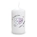 White Civil Ceremony Pillar Candle Gift – Perfect Love