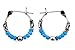 Bali Hoop Light Blue Earring Diameter: 14.3mm