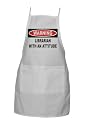 Warning: Librarian with an attitude Full Length Apron with Pockets (Various Colors Available)