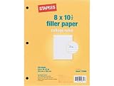 Filler Paper, College Ruled, 120 Sheets. Brand May Vary.