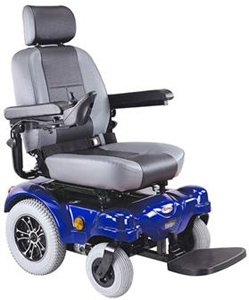 Heavy Duty Rear-Wheel Drive Power Chair, Blue with White Glove Service