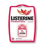 Listerine Pocket Paks Oral Care Strips, Cinnamon, Single Pack - 24 Strips/ Pack, 12 Packs