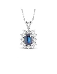 1.50ct tw Sapphire and Diamond Pendant set in 14k Gold