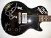 Roger Daltrey, Vince Neil, Jack Bruce, Nicko McBrain & Slash autographed Guitar (Epiphone Junior: Black) Image