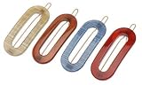 France Luxe Mini Oval Barrette on Tige Boule - Pliss