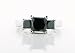 31qq3hUHJhL. SL75  2.00ct tw Black Princess Cut Diamond Three Stone