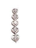 14k Fine Journey Collection 5 Diamond Heart Pendant 1/3 ct.