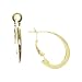 Jewelry : 18kt Gold Over Sterling Silver 3mm x 9mm Clutchless Oval Hoop Earrings