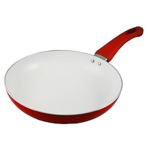 Luzy's Expressions Ceramic Non-Stick Fry Pan with Rubber Grip