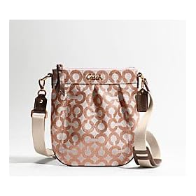 AUTHENTIC COACH PARKER OP ART SIGNATURE CROSSBODY SWINGPACK 42531 (Rosegold/Bronze)