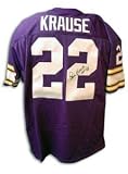Paul Krause Signed Minnesota Vikings Throwback Purple Jersey