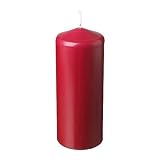 90 Hours Red Church - Wedding Pillar Candle Size 25cm X 8cm