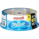 Write Once Single-Sided Recordable 4.7GB DVD+R, 15 Pack (MAX634028) Category: CD and DVD... by Maxell