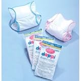 Dappi Cloth Diaper Cover Blue Dots size Large [Health and Beauty]