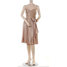 BCBG LATTE CHIFFON PLEATED APLQ PARTY DRESS NEW 6
