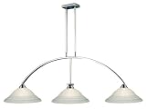 Martini Billiard w Three Lights in Brushed Nickel Finish