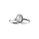 Sterling Silver Pink Mother of Pearl Oval Shape Toe Ring