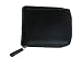 Black Leather zipped credit card / Business card holder