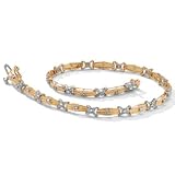 10k Gold Diamond Bracelet 8 1 / 4 &acute; - B00007FQVU