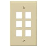 On-Q Single-Gang Wall Plate (Ivory) 6-Port
