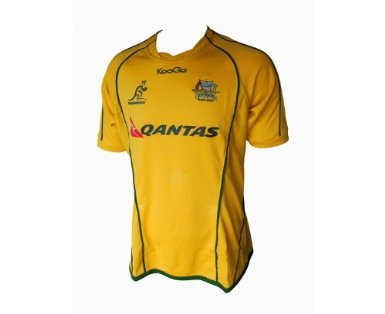 KOOGA Australia 2011/2012 Adult Home Rugby Shirt, Yellow, XXL - size XXX-Large KOOGA Australia 2011/2012 Adult Home Rugby Shirt, Yellow, XXL - size XXX-Large