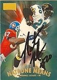 Natrone Means, Jacksonville Jaguars, 1997 Skybox Premium Autographed Card
