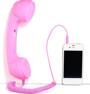Cosmos ® Pink Foggy Unique Retro Telephone Style Headset for iphone 4S/4/3G/3GS ipad 2 3 ipod touch Blackberry Nokia HTC + Free Cosmos Cable Tie