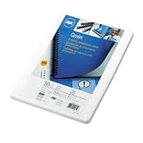 Binding Machine Grain Textured Covers, White, 25 Sets/Pack
