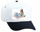 White Cap with computers, donkey, programmer