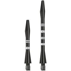 Alu-Sch�fte schwarz mit lasergravierten Zier-Ringen, medium, L�nge 45mm (3St.)