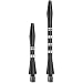 Alu-Sch�fte schwarz mit lasergravierten Zier-Ringen, medium, L�nge 45mm (3St.)