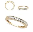 Awesome 1/4 CTW Round Diamond Band 14 KT Yellow Gold Ring