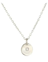 Katie Diamond "Lucie" Sterling Silver Sequin Diamond Necklace