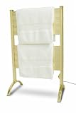 Warmrails Hampton Flat Panel Freestanding Electric Towel Warmer, Brass