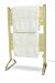Warmrails Hampton Flat Panel Freestanding Electric Towel Warmer, Brass Image