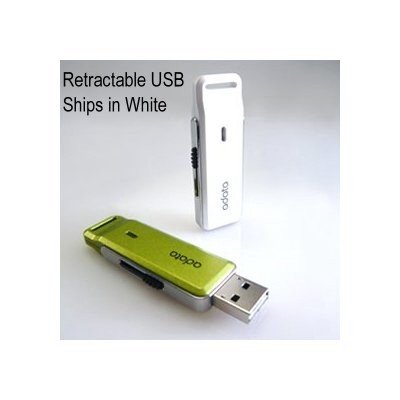 16GB A-DATA Flash Drive USB 2.0 Retractable USB connector with ReadyBoost, High Speed 120X and Life Time Waranty (Color Pearl White) in Factory Sealed Retail Package