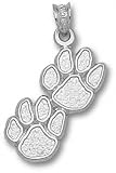 Kentucky Wildcats Solid Sterling Silver Double Paw Pendant