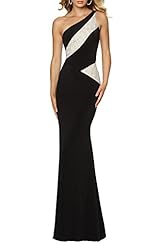 One Shoulder 2015 Sheath Lace Jersey Geometric Print Cocktail Evening Dress/Homecoming Dress/Prom Dress 
